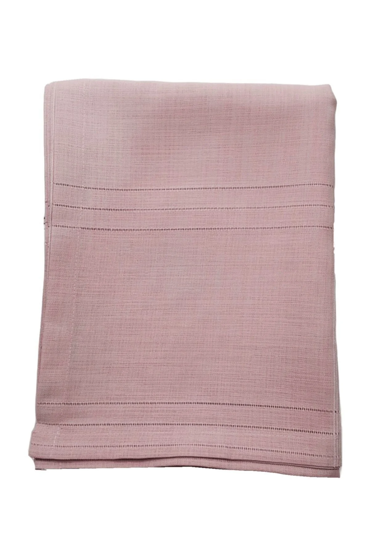erciyesceyiz Keten Kumaş Çizgili Masa Örtüsü 160*220 cm Pudra 160x220 Beden" Masa Örtüsü Fiyatı