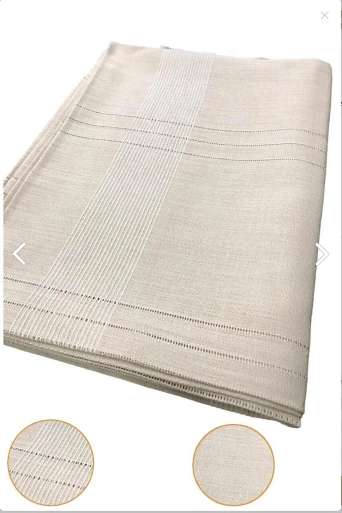 erciyesceyiz Myslife Keten Kumaş Çizgili Masa Örtüsü 160*220 Cm Kahve 160x220 Beden" Masa Örtüsü Fiyatı