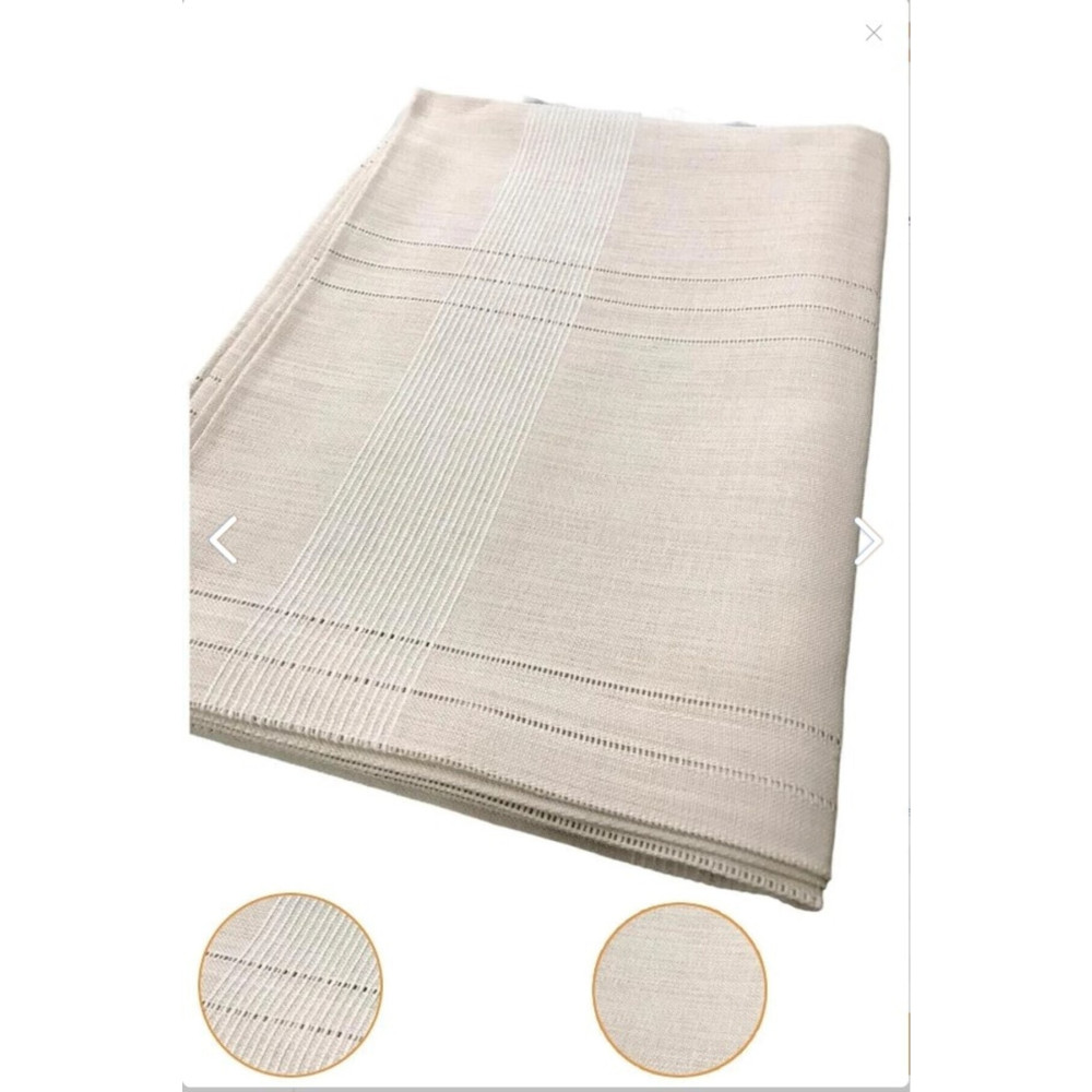 erciyesceyiz Myslife Keten Kumaş Çizgili Masa Örtüsü 160*220 Cm Kahve 160x220 Beden Masa Örtüsü Fiyatı