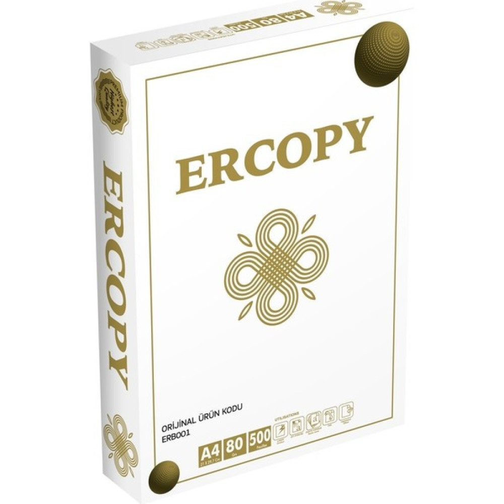 Ercopy A4 Fotokopi Kağıdı 80gr 500 yaprak - Beyaz Fotokopi Kağıdı Fiyatı