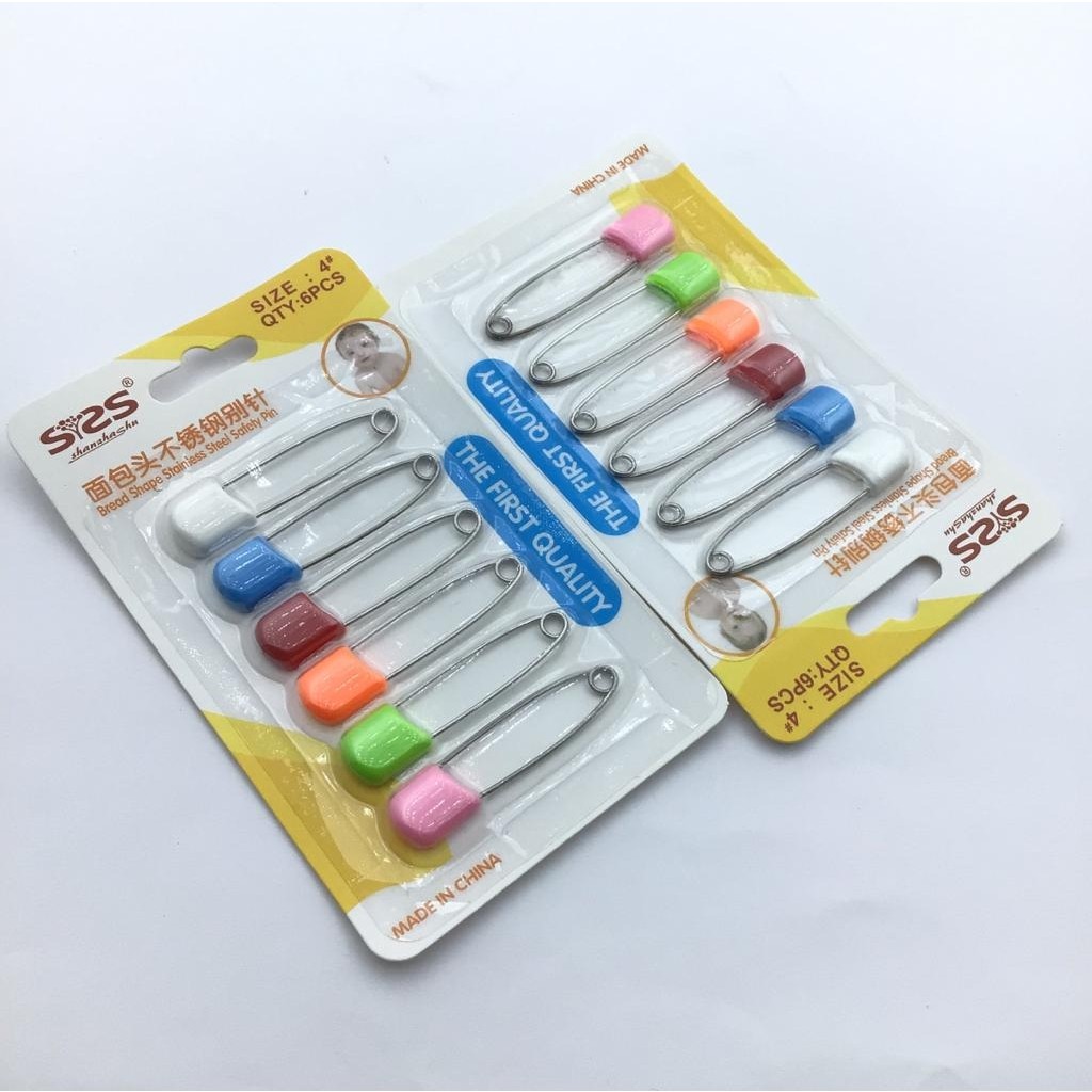 Erdal Ticaret Çengelli Iğne Plastik Başlı Karışık Renkli ( 1 Paket 6 Ad ) Bebek Iğnesi Diğer Fiyatı