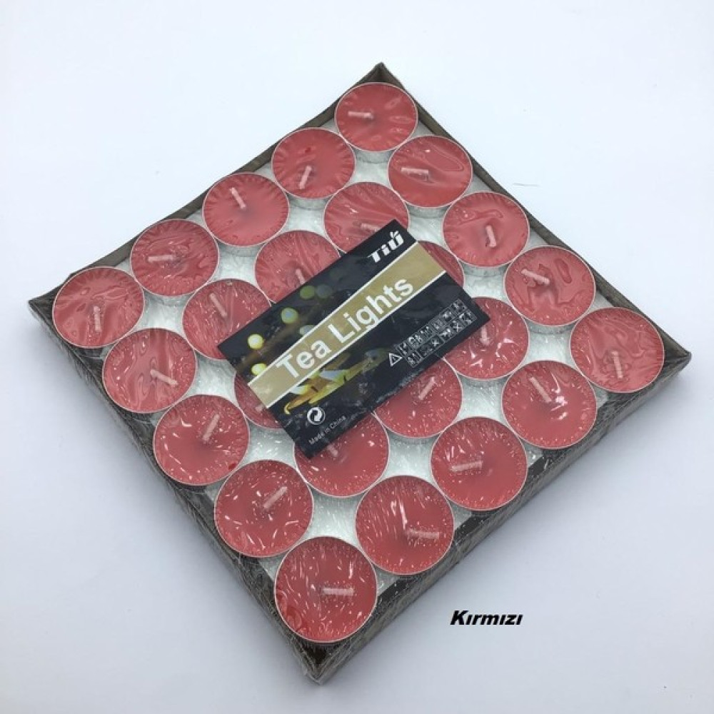 Erdal Ticaret Mum Tea Lights 50'li Kırmızı - 1 Adet Dekoratif Mum Fiyatı