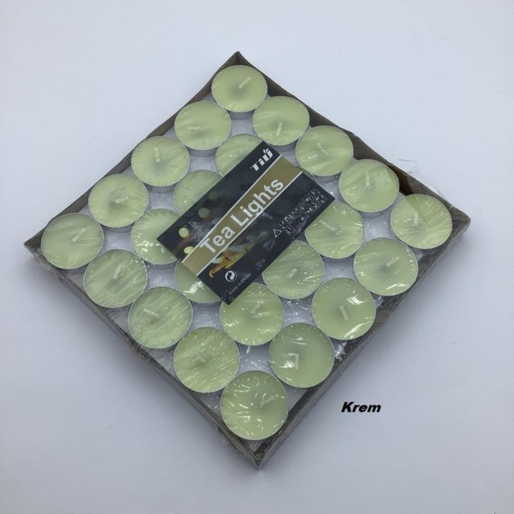 Erdal Ticaret Mum Tea Lights 50'li Krem - Krem Rengi - 1 Adet Dekoratif Mum Fiyatı