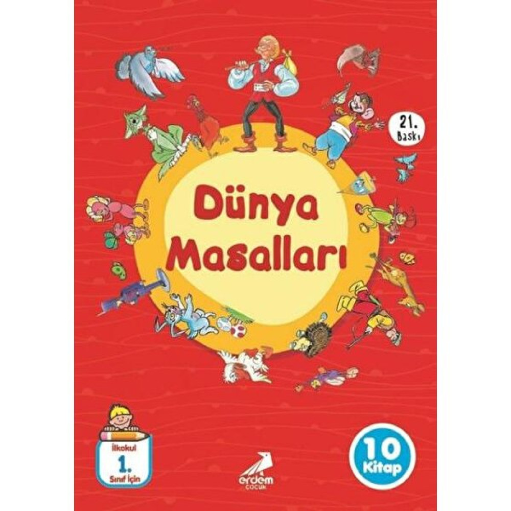 Erdem 1. Sınıflar İçin Dünya Masalları (10 Kitap) Okul Öncesi Eğitici & Öğretici Kitaplar Fiyatı