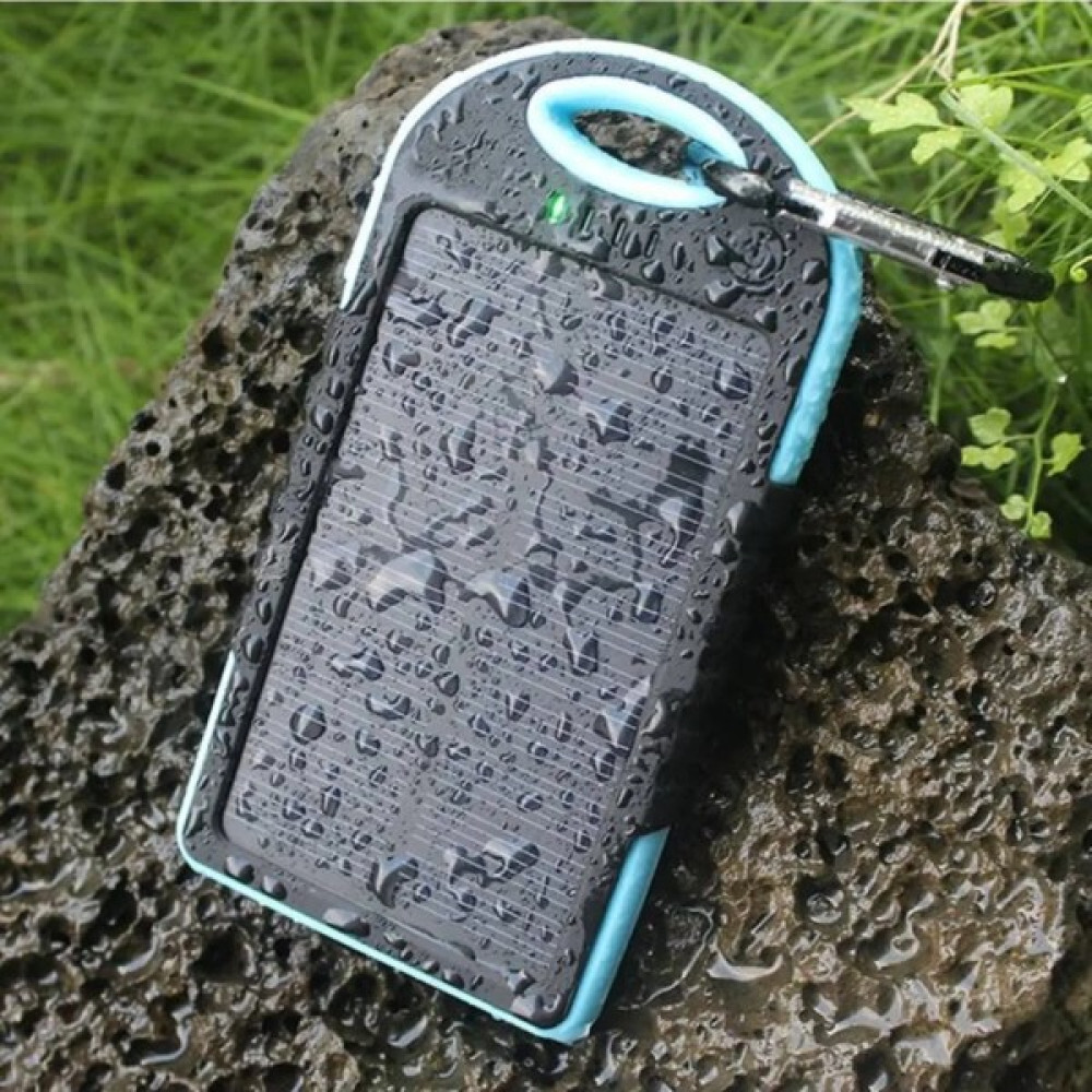 Erdem Store Güneş Enerjili Solar Panelli Powerbank 20000MAH Kamp Tipi Taşınabilir Şarj Aleti - Mavi Taşınabilir Şarj Cihazı - Powerbank Fiyatı