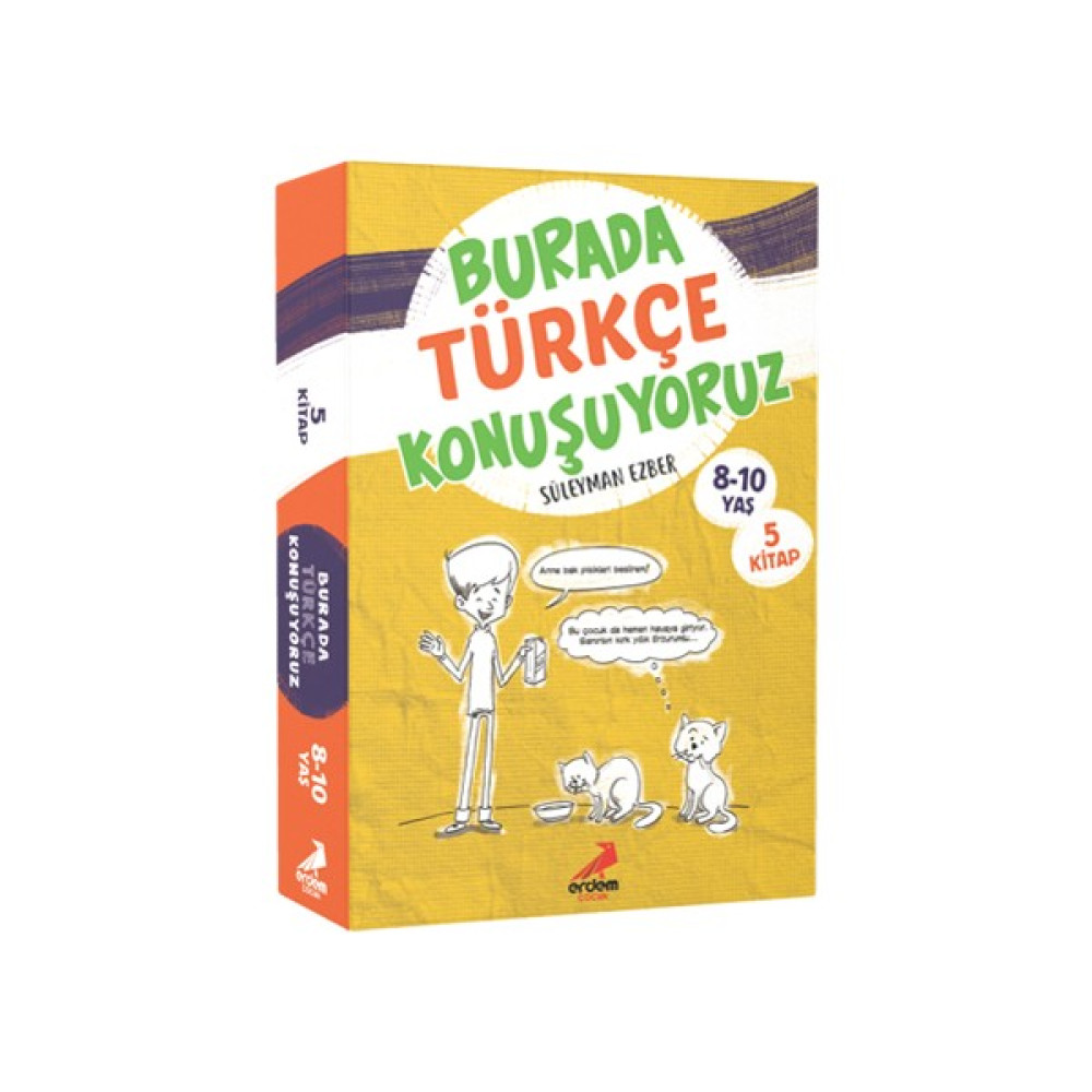 Erdem Yayınları Erdem Burada Türkçe Konuşuyoruz (5 Kitap) 8-10 Yaş - Süleyman Ezber Çocuk ve Gençlik Fiyatı