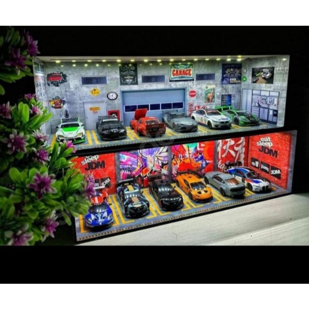 Erdemir Hotwheels ve 1.64 Araçlar Için Maket Diorama Garaj 2 adet - 30 cm Oyuncak Araç Fiyatı