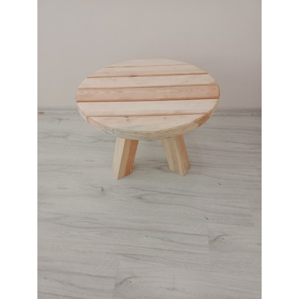 Erdens Wood Ahsap Yuvarlak Sehpa 60CM - Ahşap Orta Sehpa Fiyatı