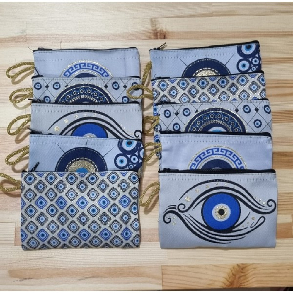 Erdoğan Hobi Bez Cüzdan 10 Adet Hediyelik Cüzdan Nazar Desen Küçük Cüzdan 10X15CM El Cüzdan Para Cüzdan Erkek Cüzdan Fiyatı