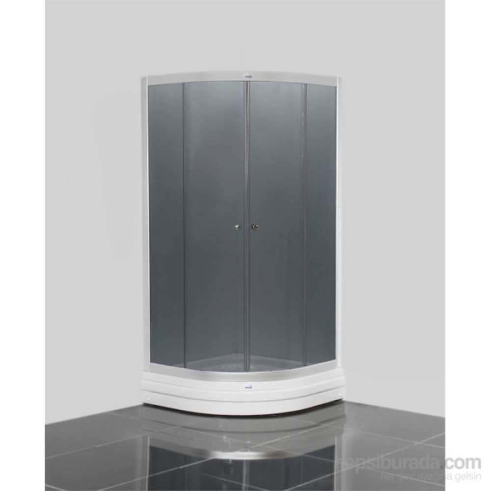 Erel Erl 1007 100x100cm Panelli Duş Teknesi Füme Kabin Duşakabin Fiyatı