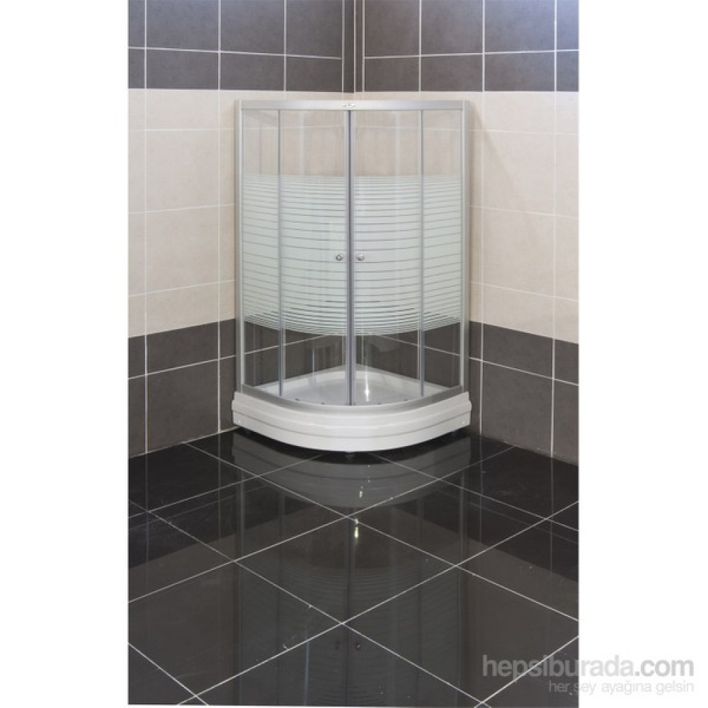 Erel Erl 1007ç 100x100cm Panelli Duş Teknesi Çizgili Kabin Duşakabin Fiyatı