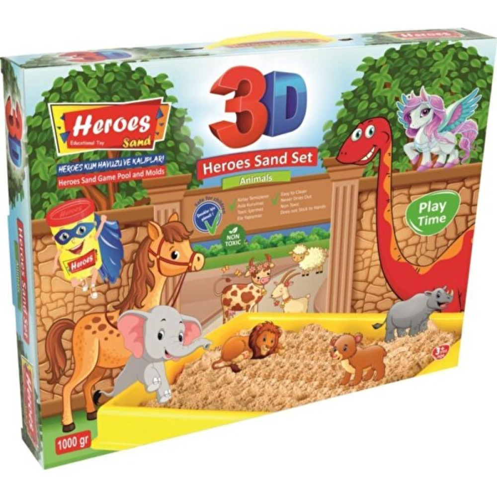 Eren 3D Kalıplı Çiftlik Hayvanları Kinetik Kum Set 1000 gr KUM-037 - Renkli Eğitici Oyuncak Fiyatı