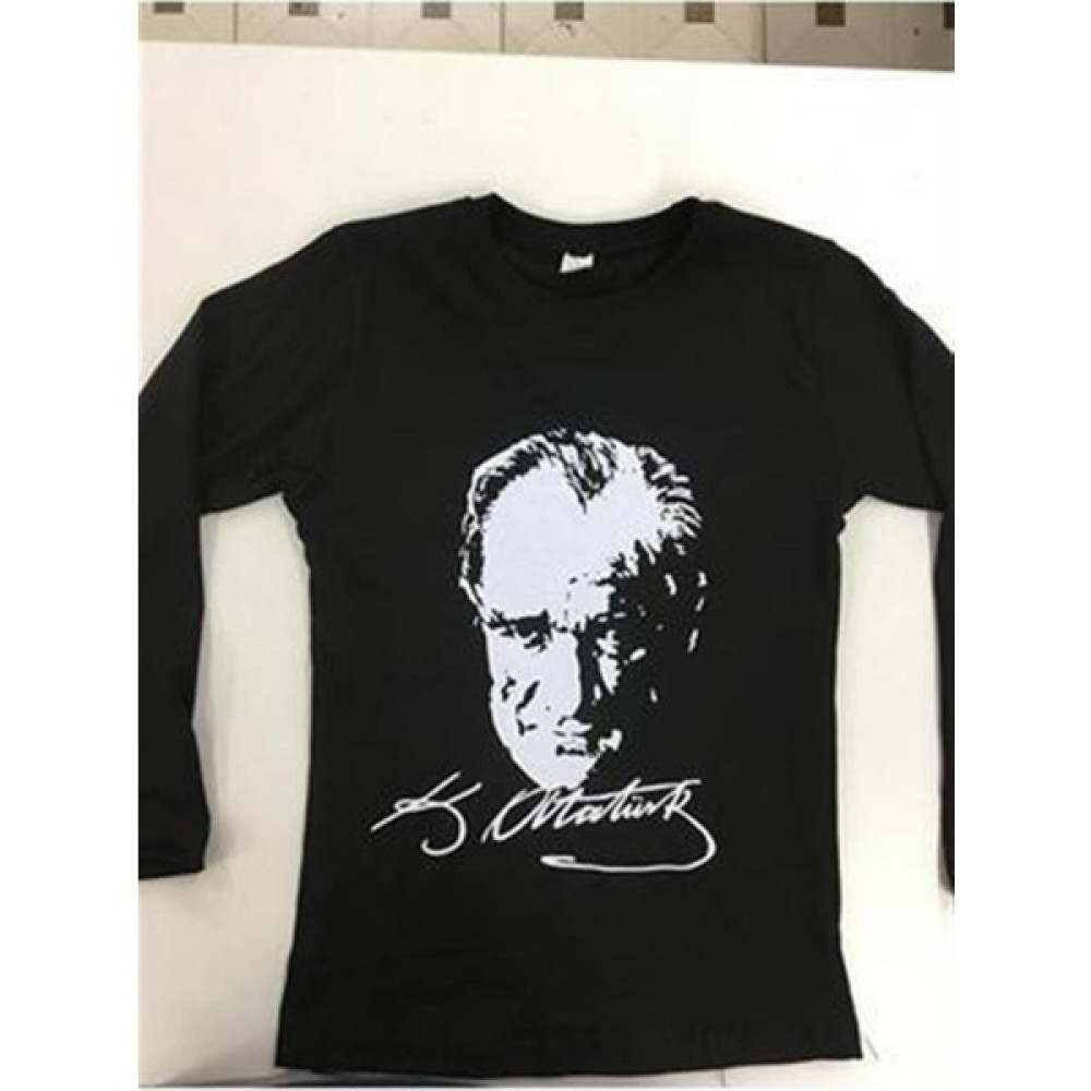 Eren Style Atatürk Baskılı Uzun Kol T-Shirt Erkek T-shirt Fiyatı