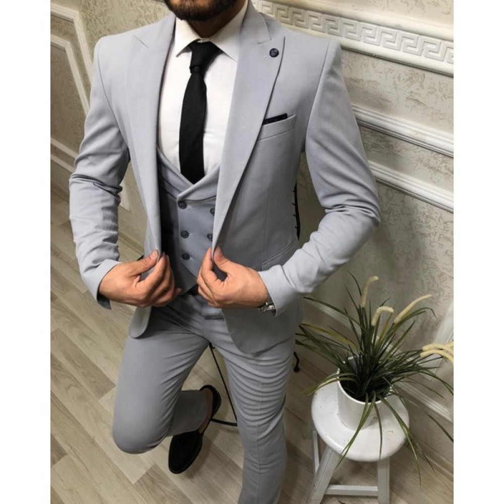 Erenes Zara Kumaş Slim-Fit Trend Gri Takım Elbise Erkek Mont Fiyatı