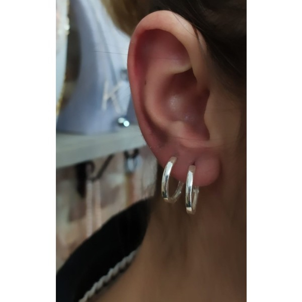Erer Gümüş Gümüş 14 mm Taşsız Halka Küpe Gümüş Küpe Fiyatı