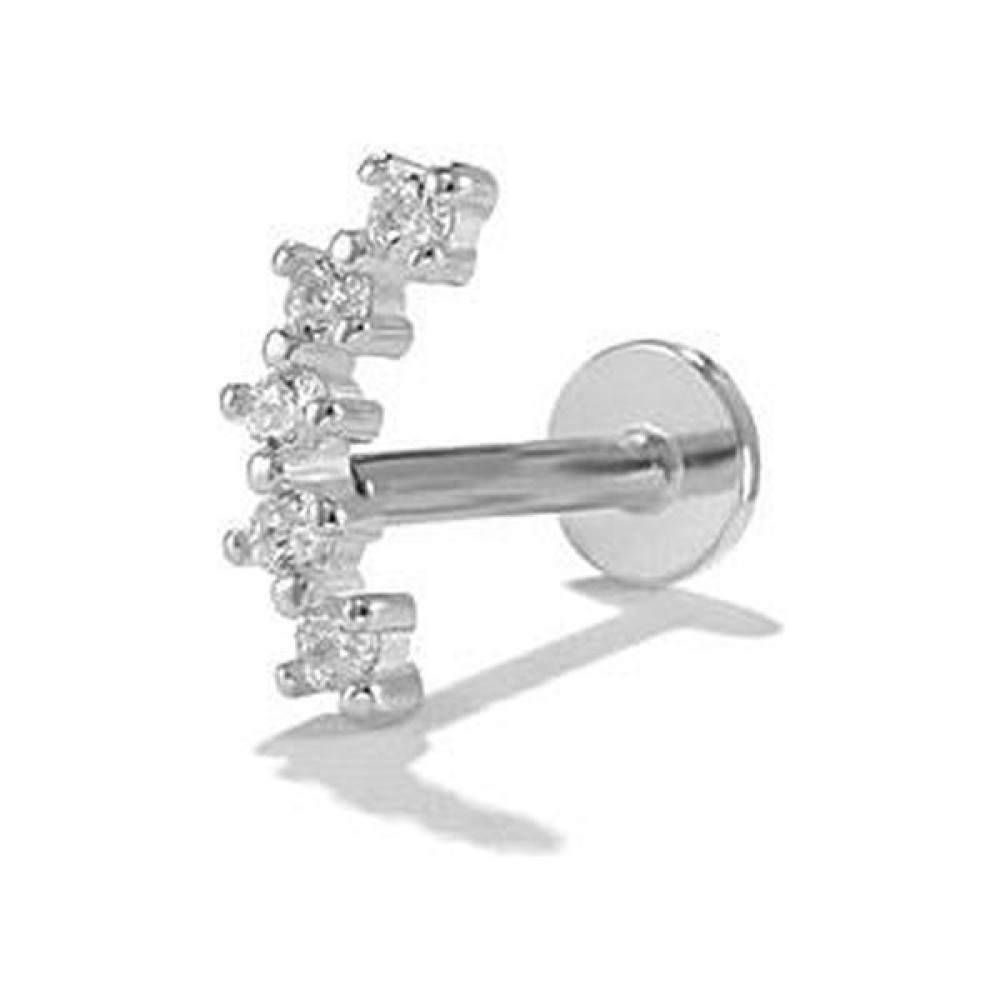 Erer Gümüş Gümüş Önden Takmalı Vidalı Tragus Helix Kıkırdak Piercing Küpesi PR03 2 Altın & Gümüş Piercing Fiyatı