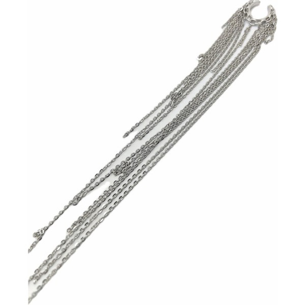 Erer Gümüş Gümüş Uzun Çoklu Zincirli Kıkırdak Küpe CM546E23 - 24 cm Gümüş Küpe Fiyatı