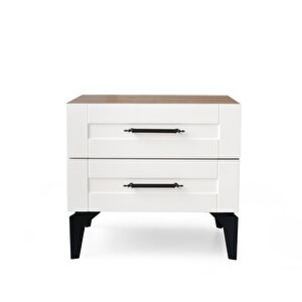 Erezoğulları Çakıl Mdf 2 Çekmeceli Komodin 55x43x53cm Ekru Bebek Odası Komodini Fiyatı