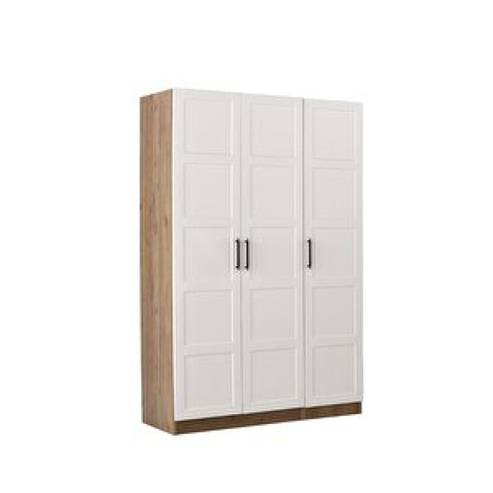 Erezoğulları Çakil Mdf 3 Kapılı 2 Çekmeceli Gardrop Elbise Dolabı 120x53x216cm Ceviz Bebek Odası Gardırop Fiyatı