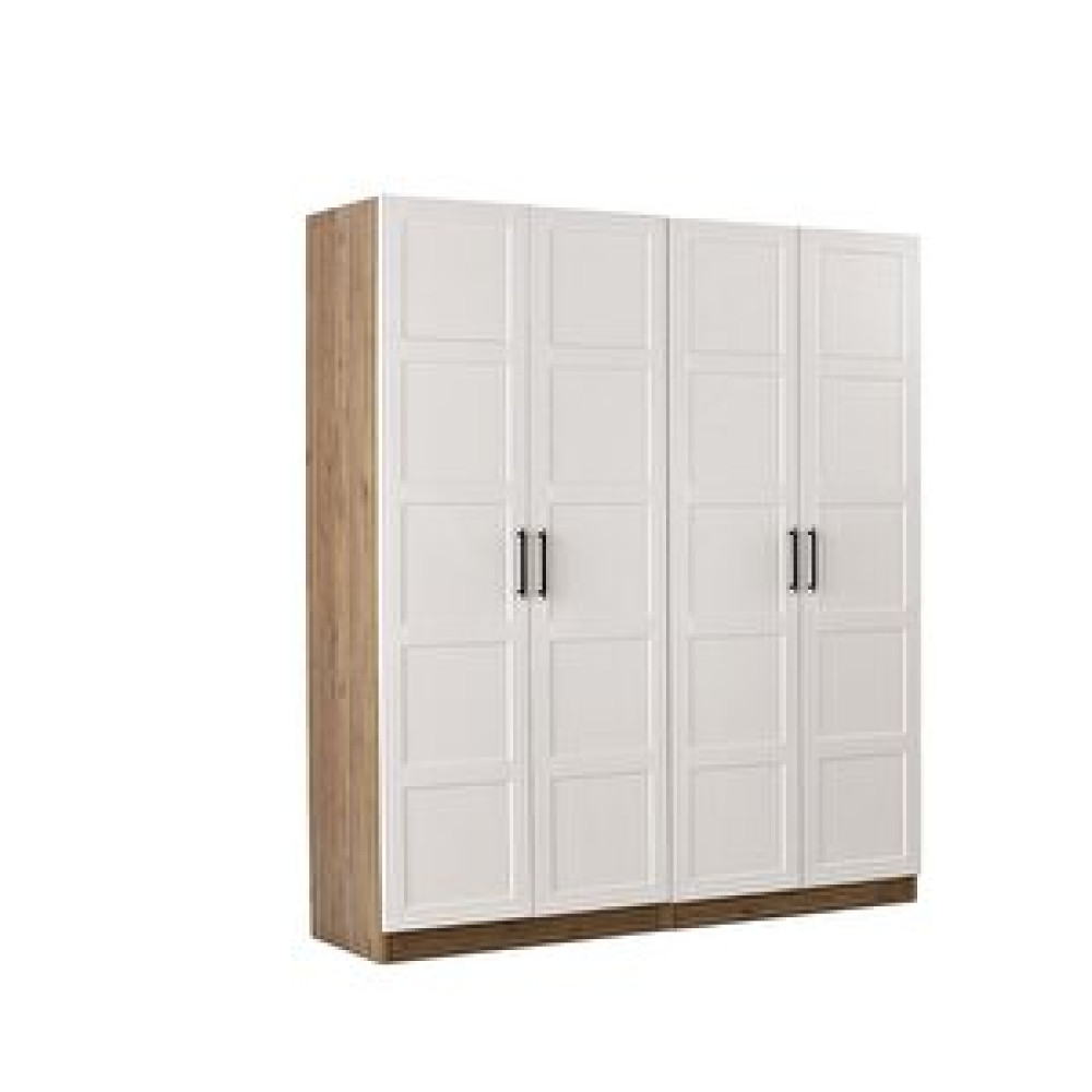 Erezoğulları Çakil Mdf 4 Kapılı 2 Çekmeceli Gardrop Elbise Dolabı 160x53x216cm Ceviz Bebek Odası Gardırop Fiyatı