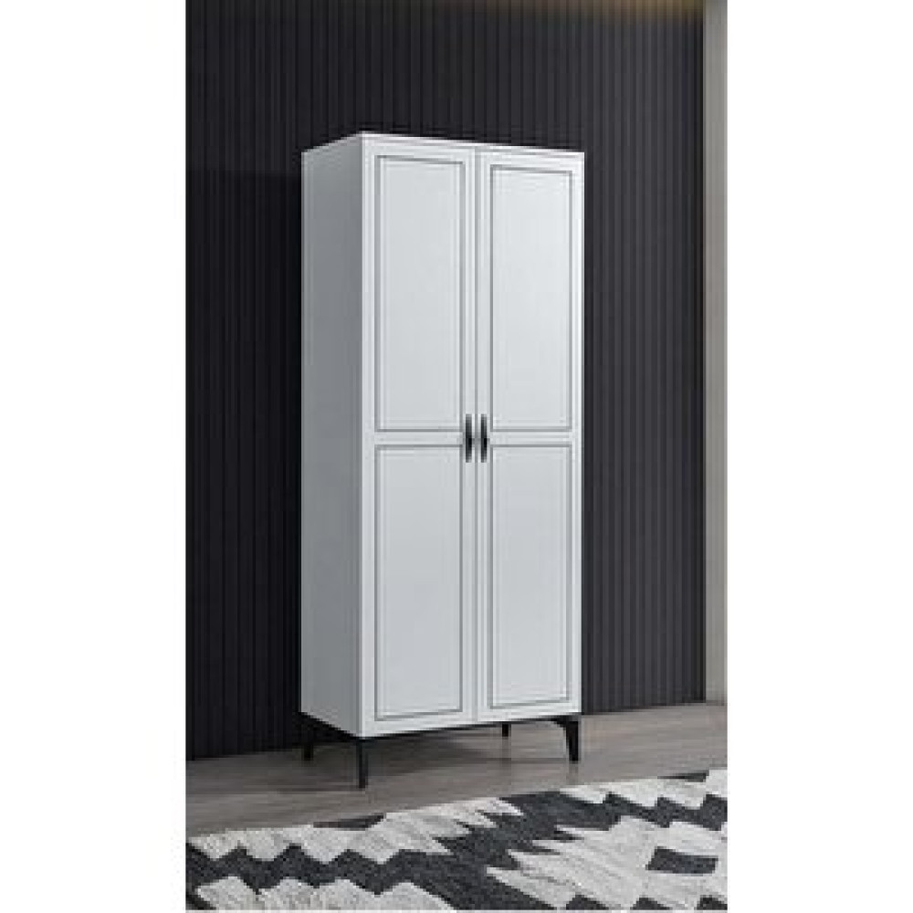 Erezoğulları Çizgi 2 Kapılı Gardırop Elbise Dolabı 80x47x200cm Bebek Odası Gardırop Fiyatı