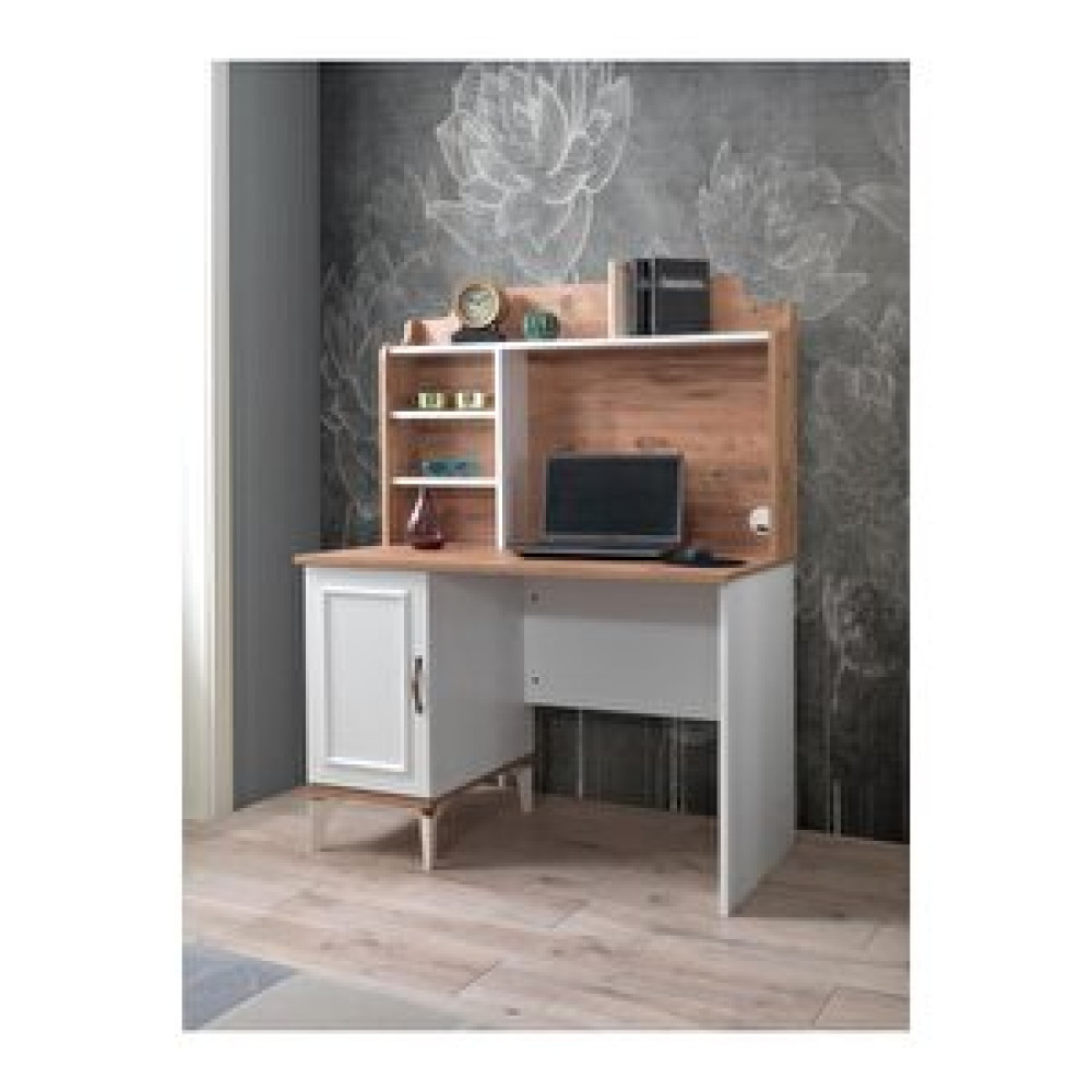 Erezoğulları Genç Odası Trend Yarım Kitaplıklı Çalışma Masası 110x60x144cm Bilgisayar Masası Fiyatı