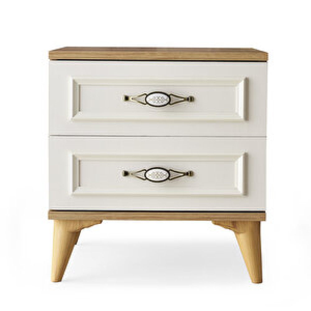 Erezoğulları Irmak 2 Çekmeceli Komodin 50x46x54cm Ekru Bebek Odası Komodini Fiyatı
