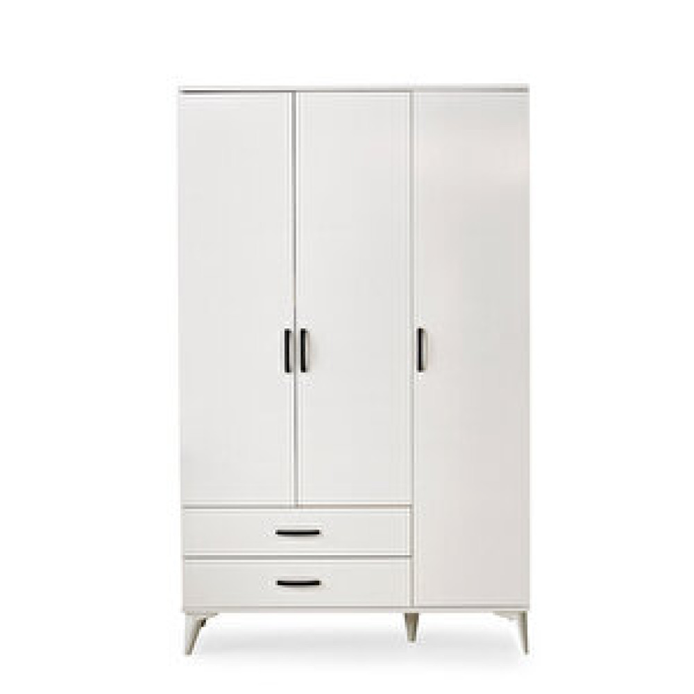 Erezoğulları Kumsal 3 Kapılı 2 Çekmeceli Gardrop Elbise Dolabı 120x48x195cm Krem Bebek Odası Gardırop Fiyatı