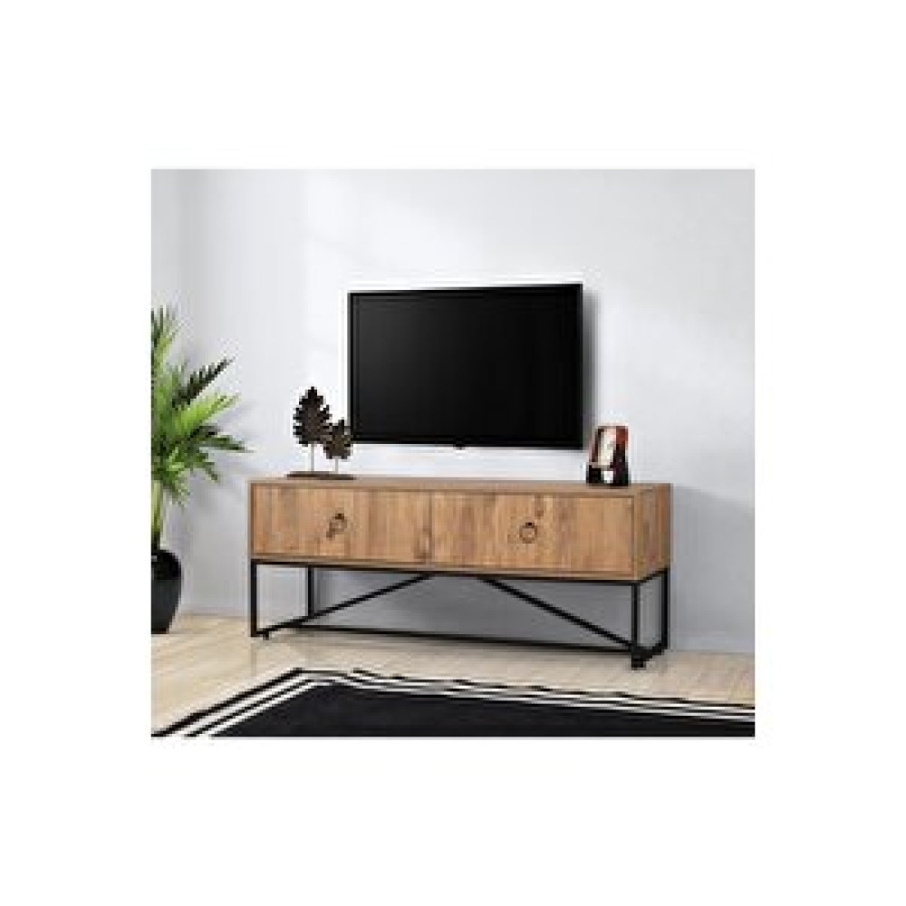 Erezoğulları Loft Ferforje Çekmeceli Tv Sehpası 150 Cm Tv Ünitesi / Sehpası Fiyatı