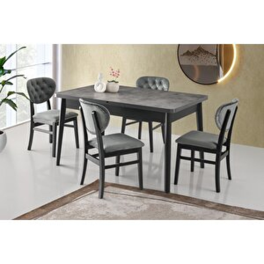 Erezoğulları Lotus Açılır Mdf Yemek Mutfak Masası 90x145cm Gri Yemek & Mutfak Masası Fiyatı