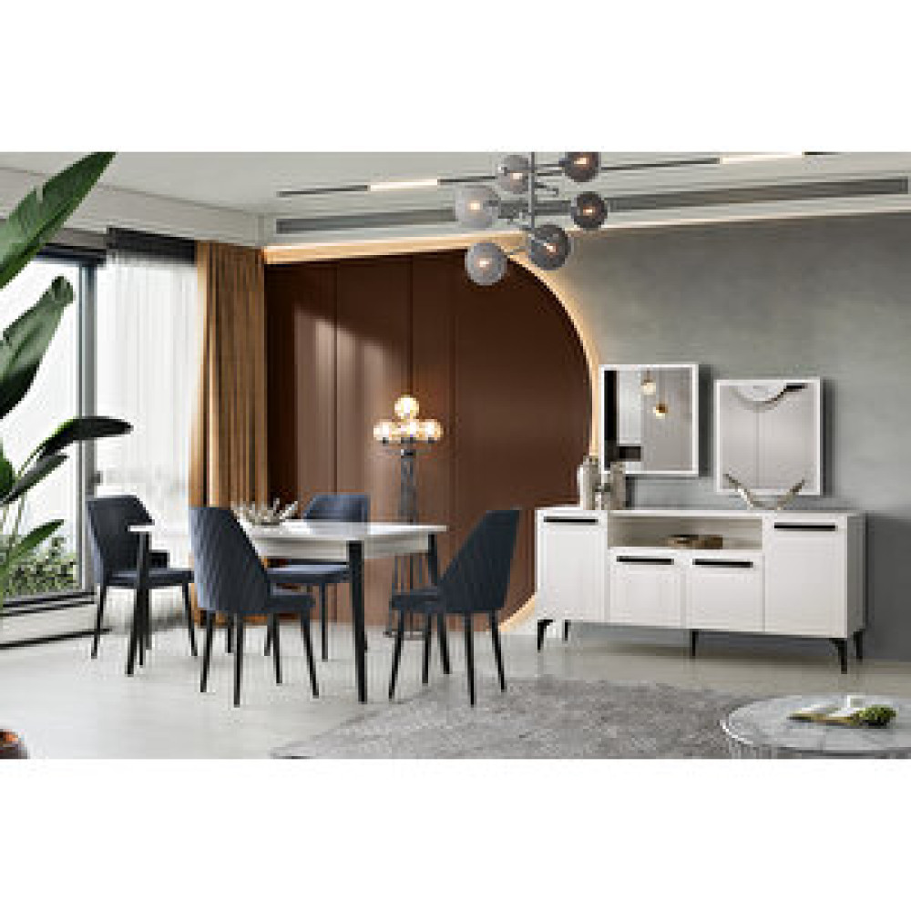 Erezoğulları Mercan Modern Mdf Yemek Odası Masa Sandalye Takımı Ekru Yemek & Mutfak Masası Fiyatı