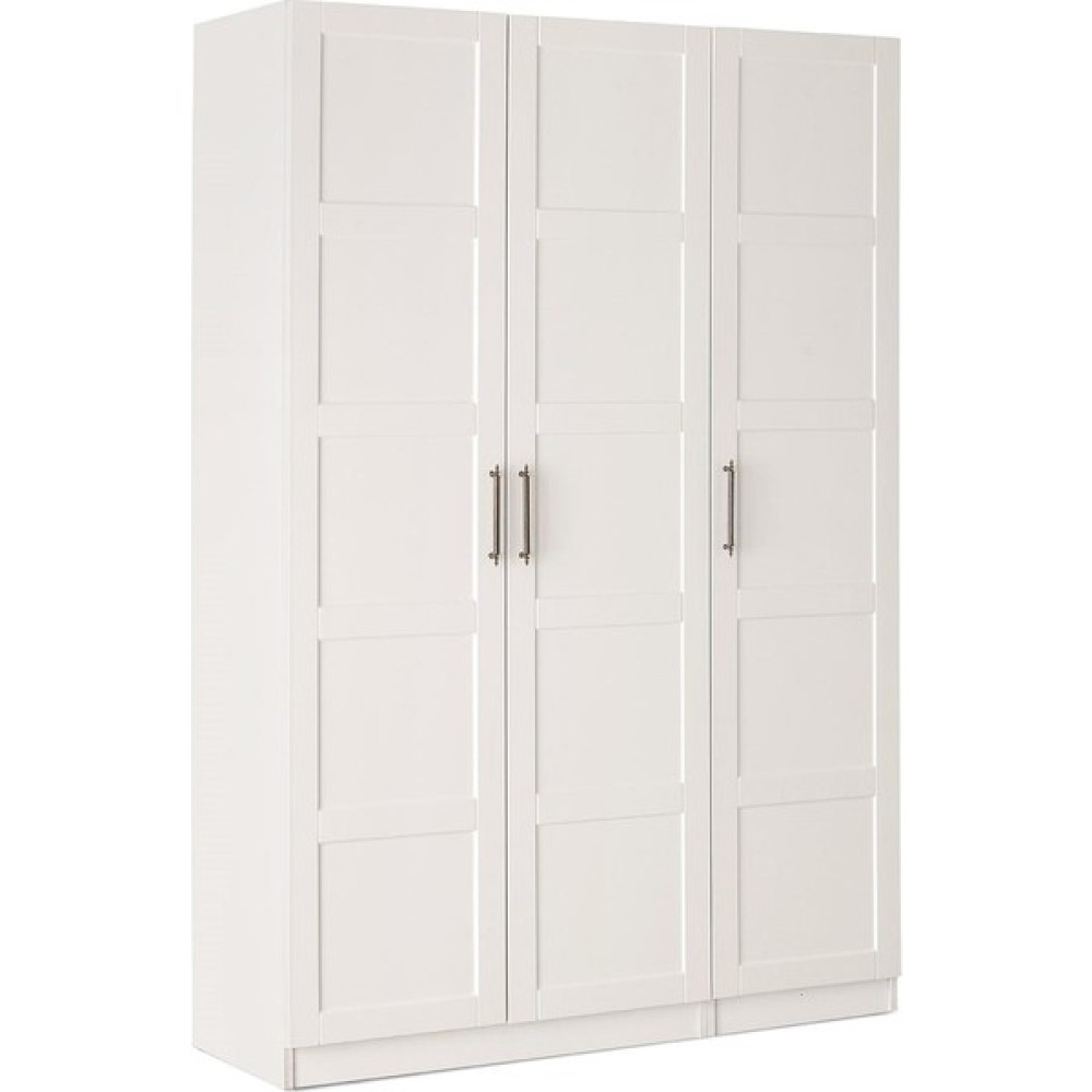 Erezoğulları Mobilya Çakıl Mdf 3 Kapılı 2 Çekmeceli Gardrop Elbise Dolabı 120X53X216CM - Ekru Gardrop & Dolap Fiyatı