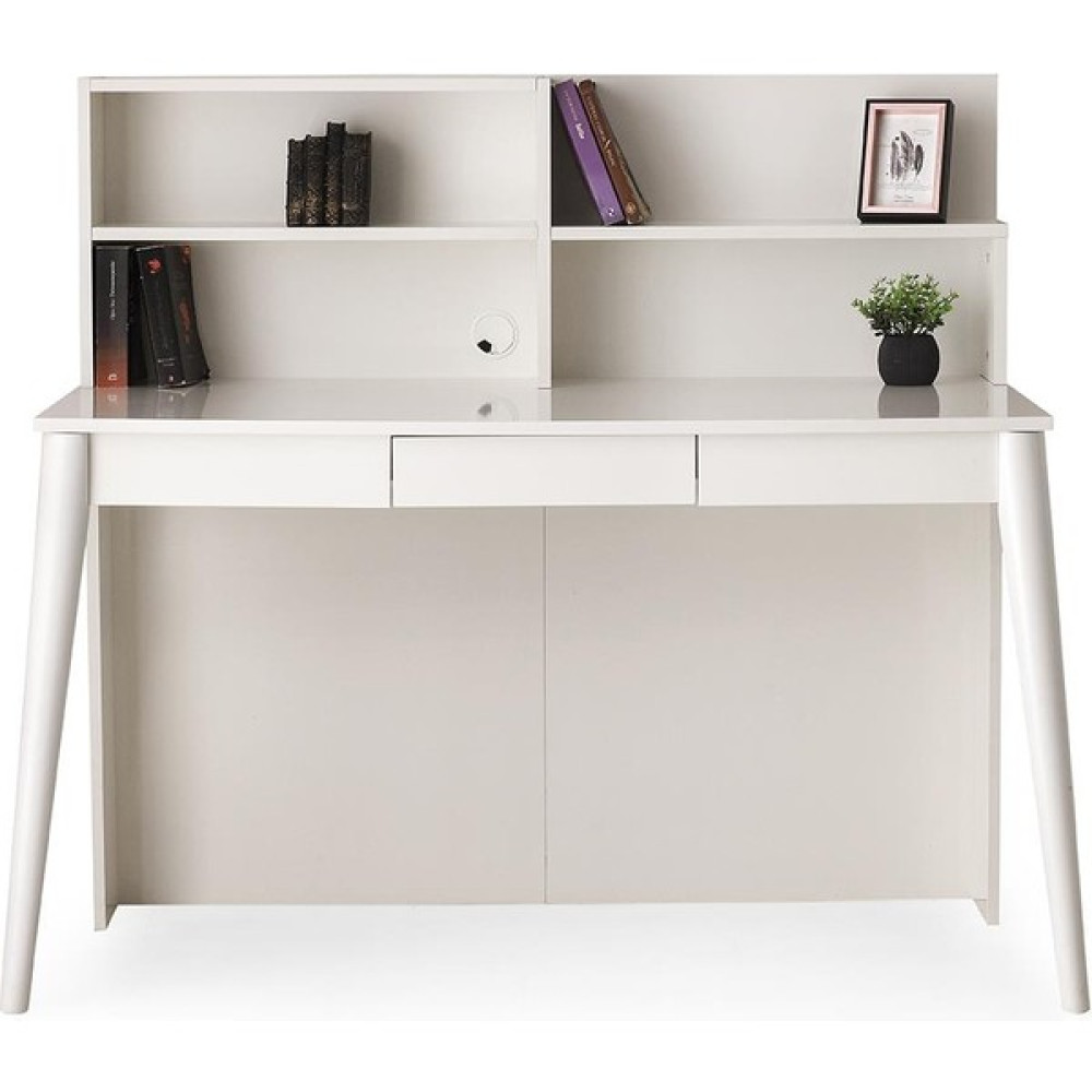 Erezoğulları Mobilya Çakıl Mdf Çekmeceli Kitaplıklı Çalışma Masası 120X60X120CM - 120 - Krem Çalışma Masası Fiyatı