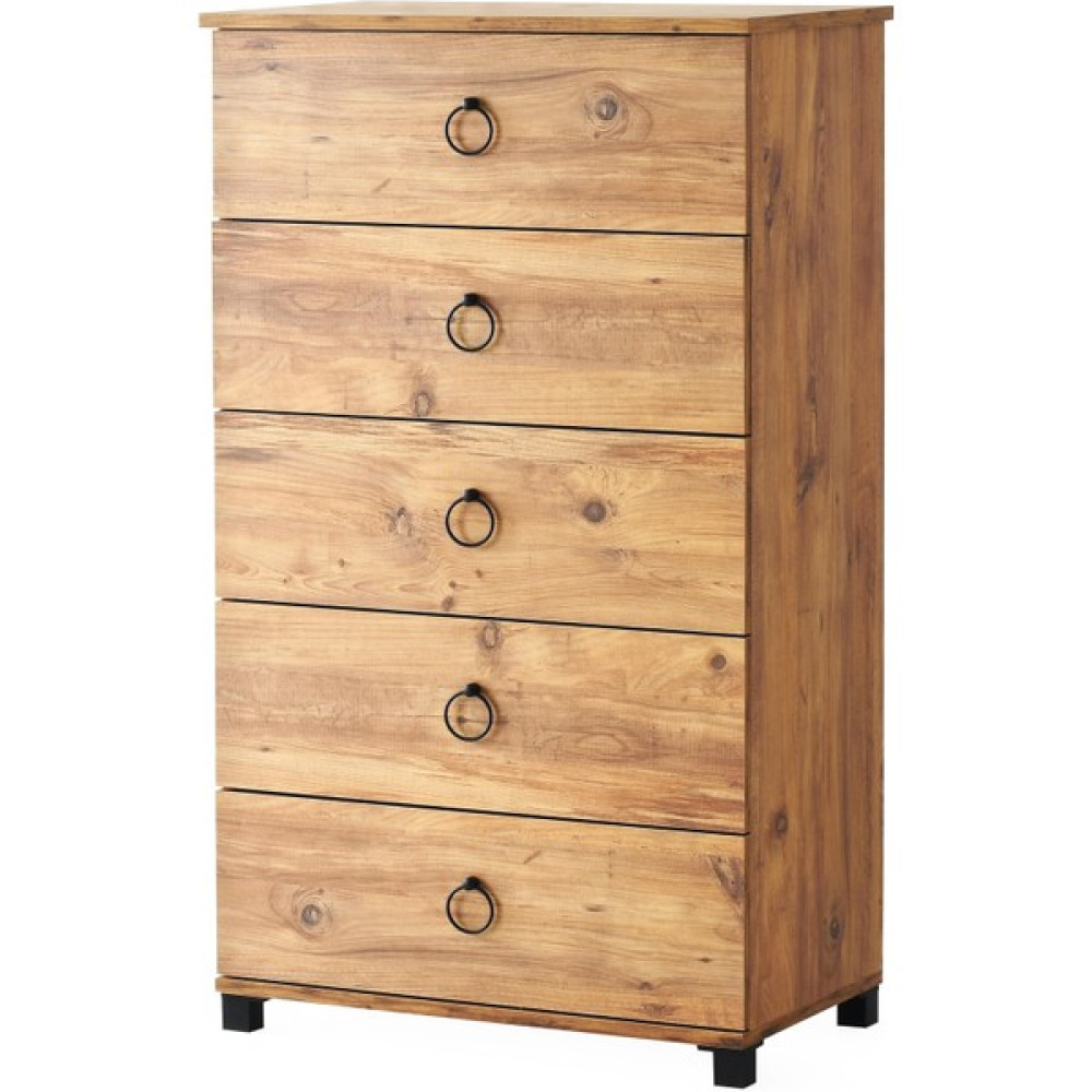 Erezoğulları Mobilya Ekonomik Yüksek 5 Çekmeceli Şifonyer Kurulu 73X45X125CM - Ceviz Şifonyer Fiyatı