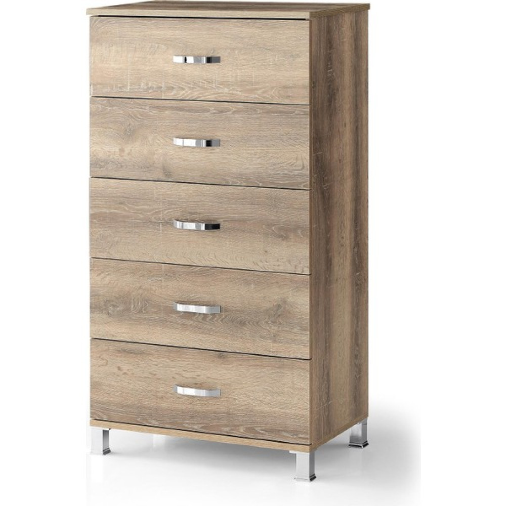 Erezoğulları Mobilya Ekonomik Yüksek 5 Çekmeceli Şifonyer Kurulu 73X45X125CM - Cordoba Şifonyer Fiyatı