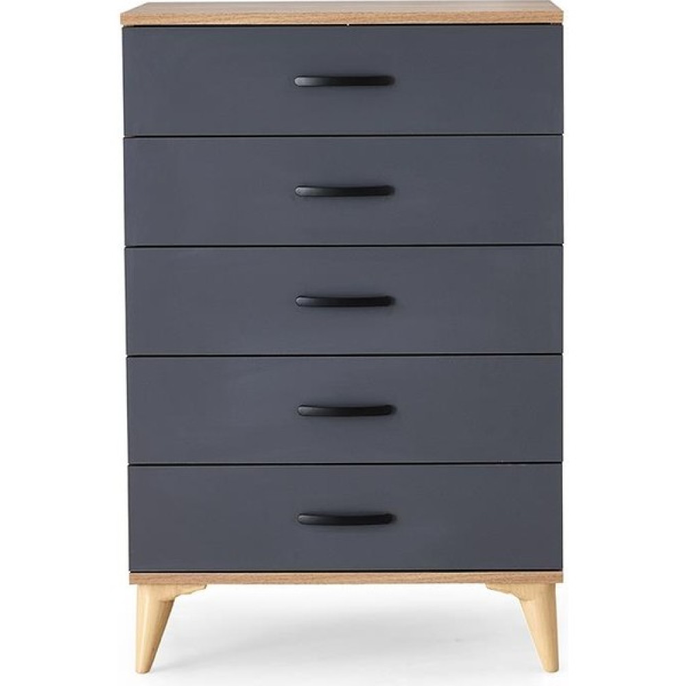 Erezoğulları Mobilya Kumsal 5 Çekmeceli Şifonyer 70X46X105CM - Gri Şifonyer Fiyatı