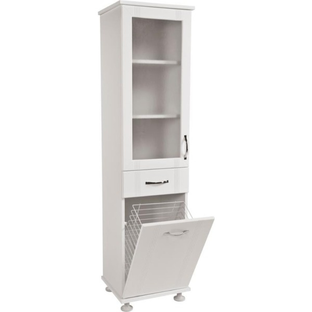 Erezoğulları Mobilya Lake Mika Camlı Dar Sepetli Banyo Çok Amaçlı Dolap 45X40X180 Gardrop & Dolap Fiyatı