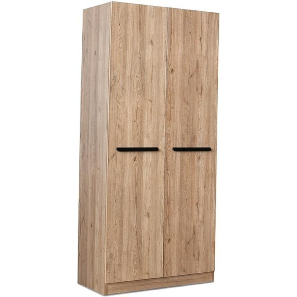 Erezoğulları Mobilya Mercan Mdf 2 Kapılı 2 Çekmeceli Gardrop Elbise Dolabı 80X53X216CM - Ceviz Gardrop & Dolap Fiyatı