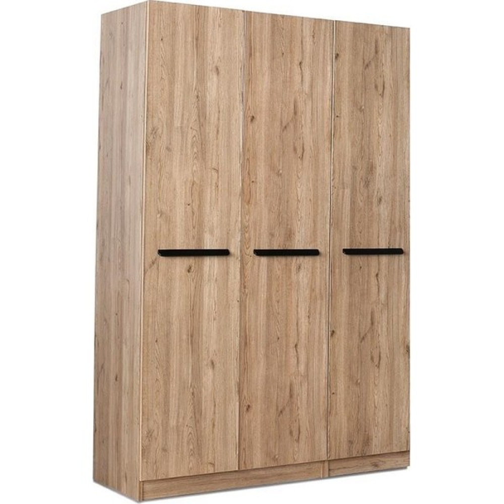 Erezoğulları Mobilya Mercan Mdf 3 Kapılı 2 Çekmeceli Gardrop Elbise Dolabı 120X53X216CM - Ceviz Gardrop & Dolap Fiyatı