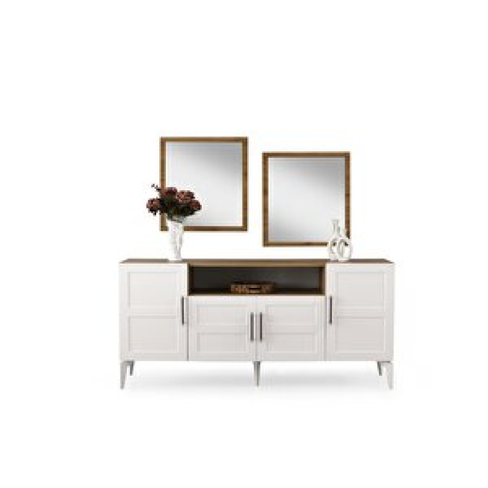 Erezoğulları Modern Çakıl Mdf Aynasız Konsol 160x43x84cm Ekru Konsol Mobilya Fiyatı