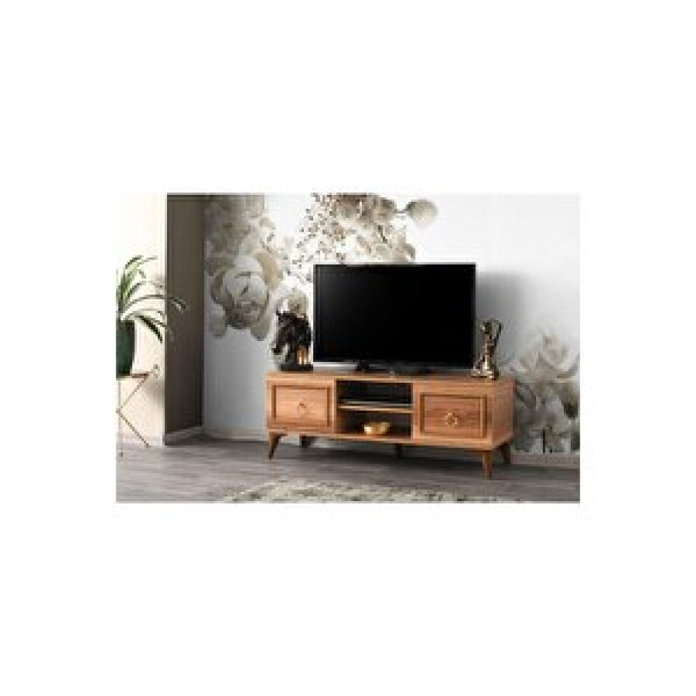 Erezoğulları Modern Tarz Yüksek Ayaklı Tv Sehpası 130cm Ceviz Tv Ünitesi / Sehpası Fiyatı