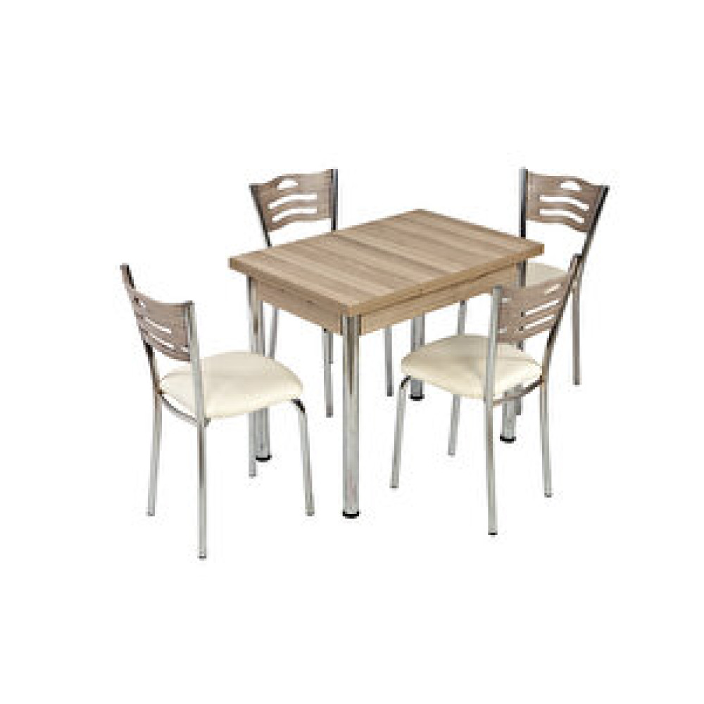 Erezoğulları Mutfak Masası Ve 4 Adet Sandalye Takımı Özel Ölçü 60x90 Açılır Ceviz Yemek & Mutfak Masası Fiyatı