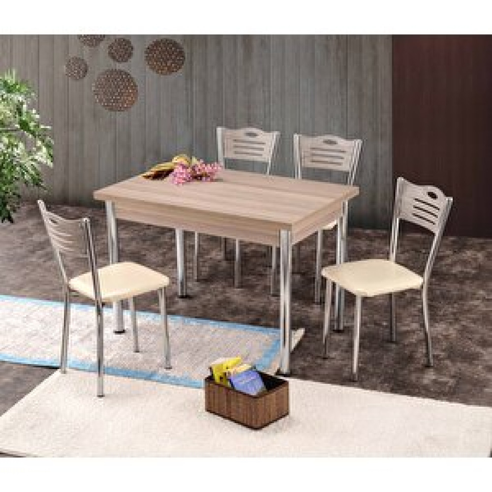 Erezoğulları Smart Açılır Mutfak Masası Ve 4 Adet Sandalye Takımı 70*110cm Cordoba Yemek & Mutfak Masası Fiyatı