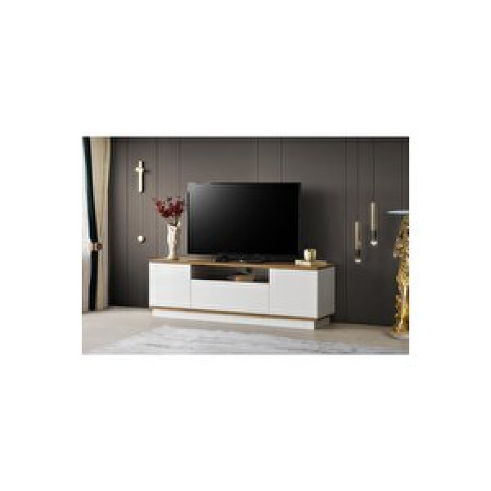 Erezoğulları Vega Dolaplı Tv Sehpası 140cm Beyaz Tv Ünitesi / Sehpası Fiyatı