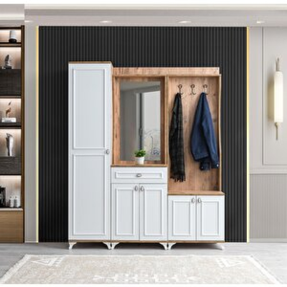 Erezoğulları Venüs Aynalı Dolaplı Ayakkabılık Portmanto 165x37x200 Portmanto Fiyatı