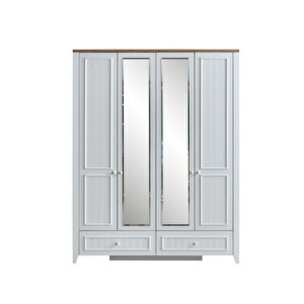 Erezoğulları Yalı Modern 4 Kapaklı Aynalı Elbise Dolabı 165*60*211 Gardrop & Dolap Fiyatı