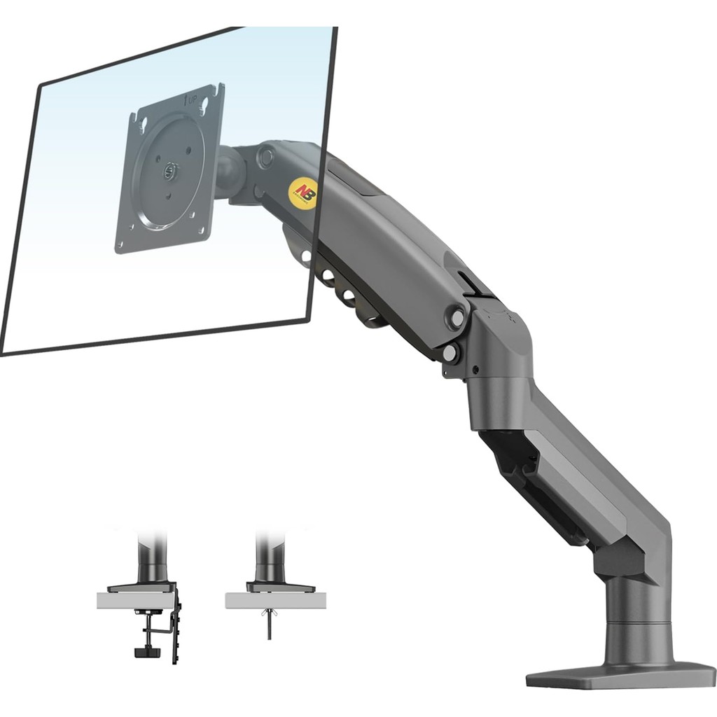 Ergoflex North Bayou NB F80 17-30" Amortisörlü Monitör Standı 2024 Versiyon Gray Edition - Gri Monitör Aksesuarları Fiyatı