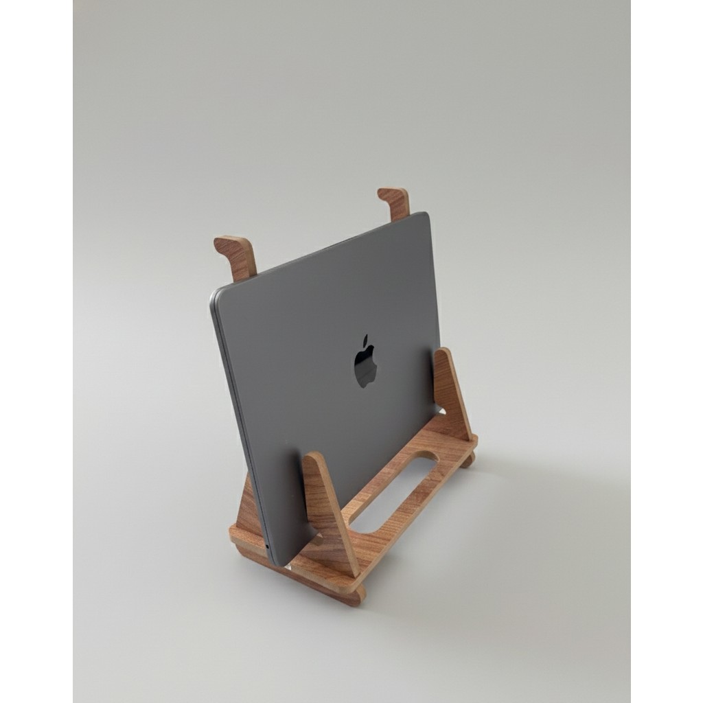 Ergonomik Ahşap Laptop Standı Laptop Yükseltici Dekoratif ve Tüm Modellerle Uyumlu - Kahverengi Diğer Fiyatı