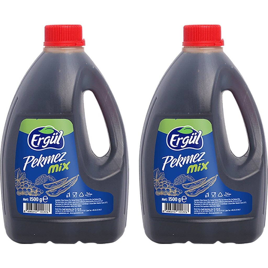 Ergül Pekmez Mix 1500 gr Bidon x 2 Adet - 1,5 kg Tahin Pekmez ve Helva Fiyatı