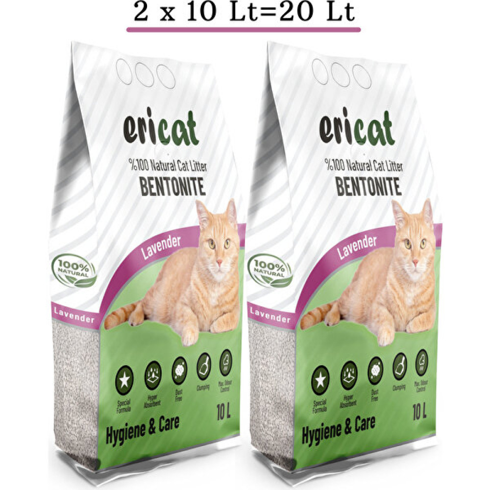 Ericat Lavanta Kokulu Kedi KUMU-20LITRE (10L X2AD) Evcil Hayvan Ürünleri Fiyatı